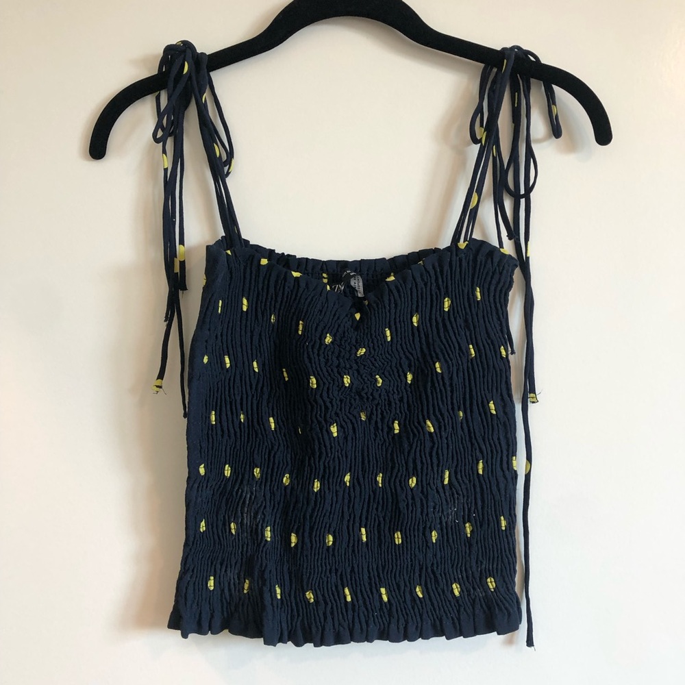 Zara Tie Sleeve Tank top.